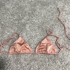 Pink shiny billabong bikini top XS